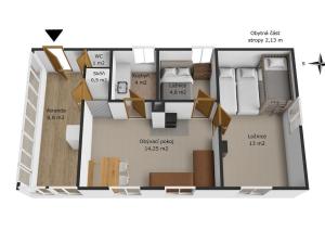 Prodej chaty, Tichonice - Kácovec, 46 m2