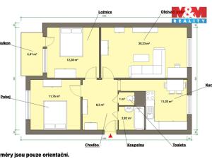 Prodej bytu 3+1, Bor, Nádražní, 67 m2