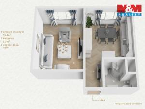 Pronájem bytu 1+1, Sokolov, Jelínkova, 38 m2