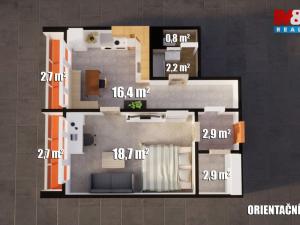 Prodej bytu 1+1, Ústí nad Labem - Ústí nad Labem-centrum, Hornická, 40 m2