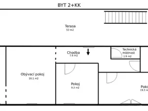 Prodej bytu 1+1, Praha - Lochkov, Cementářská, 38 m2