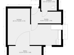 Pronájem bytu 1+kk, Blansko, Nad Čertovkou, 35 m2