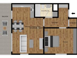 Prodej bytu 2+kk, Praha - Prosek, Čakovická, 52 m2