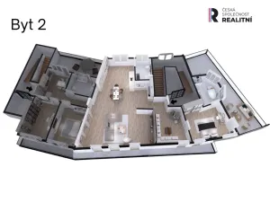 Prodej atypického bytu, Kroměříž, náměstí Míru, 178 m2