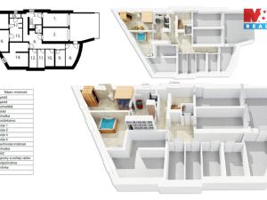 Prodej atypického bytu, Praha - Hlubočepy, Pod třešněmi, 166 m2