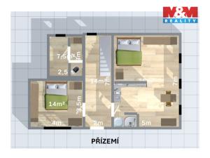 Prodej rodinného domu, Okřesaneč, 105 m2