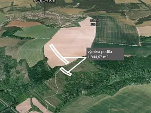 Prodej podílu pole, Popovice, 1885 m2