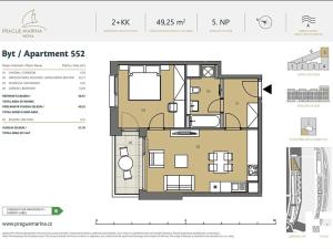 Pronájem bytu 2+kk, Praha - Holešovice, V přístavu, 47 m2