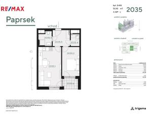 Pronájem bytu 2+kk, Praha - Stodůlky, Hábova, 52 m2