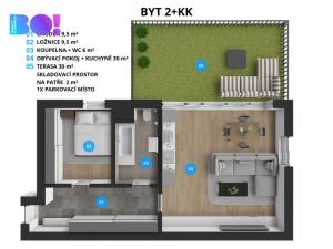 Pronájem bytu 2+kk, Ostrava, Stanislavského, 55 m2