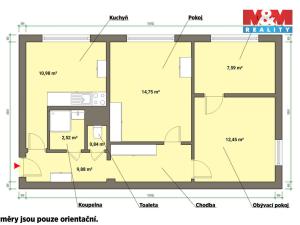 Pronájem bytu 2+1, Mariánské Lázně - Úšovice, Mánesova, 65 m2