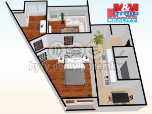 Prodej bytu 3+1, Chomutov, Bezručova, 85 m2