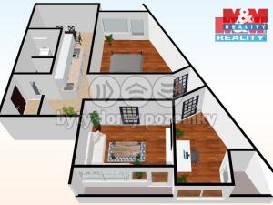 Prodej bytu 3+1, Chomutov, Bezručova, 85 m2