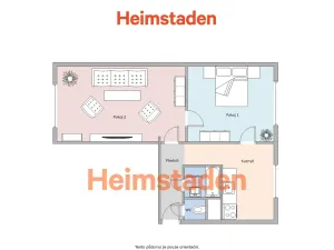 Pronájem bytu 2+1, Karviná - Nové Město, Janského, 50 m2