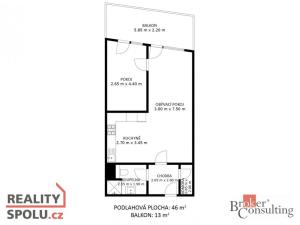 Pronájem bytu 2+kk, Brno - Zábrdovice, Přadlácká, 56 m2