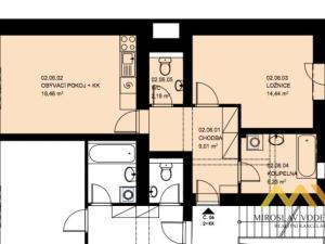 Pronájem bytu 2+kk, Pardubice - Zelené Předměstí, K Višňovce, 58 m2