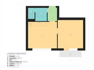 Pronájem bytu 1+1, Písek, Otavská, 35 m2