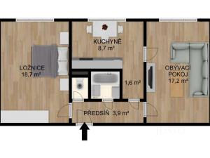 Prodej bytu 2+1, Písek, Dr. M. Horákové, 51 m2