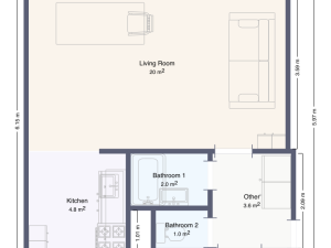 Pronájem bytu 1+kk, Praha - Černý Most, Doležalova, 32 m2