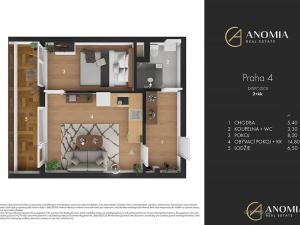 Prodej bytu 2+kk, Praha - Lhotka, Jílovská, 42 m2