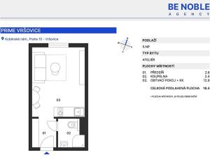 Prodej bytu 1+kk, Praha - Vršovice, Kubánské náměstí, 21 m2