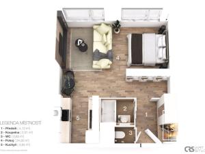 Prodej bytu 1+kk, Praha - Řepy, Laudova, 37 m2