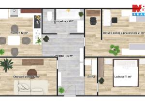 Prodej bytu 3+1, Praha - Černý Most, Kpt. Stránského, 73 m2