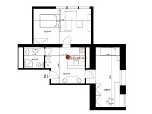 Pronájem bytu 2+1, Teplice - Trnovany, Antonína Sochora, 63 m2