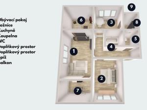 Prodej bytu 2+1, Telč - Telč-Staré Město, Radkovská, 73 m2