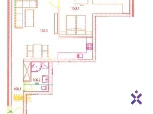 Pronájem bytu 2+kk, Zlín, Smetanova, 61 m2