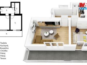 Prodej bytu 2+kk, Praha - Michle, Počátecká, 39 m2