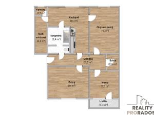 Prodej bytu 3+1, Holešov, Havlíčkova, 72 m2