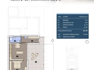 Prodej bytu 2+kk, Strachotín, Šakvická, 46 m2