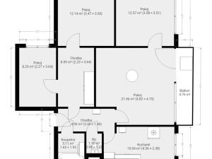 Pronájem bytu 4+1, Brno, Oblá, 82 m2