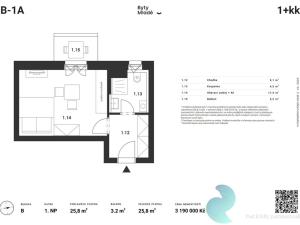 Prodej bytu 1+kk, České Budějovice - České Budějovice 5, 25 m2