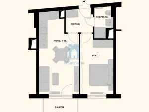 Pronájem bytu 2+kk, Praha, Maroldova, 49 m2