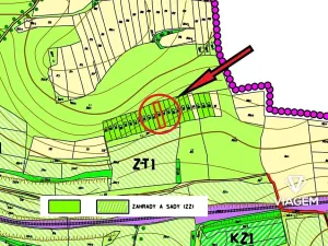 Prodej zahrady, Děčany, 895 m2