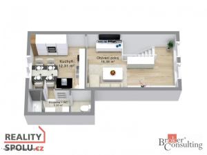 Prodej bytu 2+1, Dalovice - Všeborovice, Dolní, 62 m2