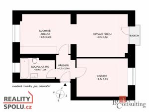 Prodej bytu 2+1, 58 m2