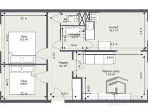 Prodej bytu 3+1, Most, Růžová, 56 m2