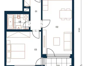 Pronájem bytu 2+kk, Praha - Nusle, Bělehradská, 60 m2