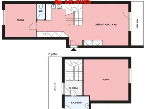 Pronájem bytu 3+kk, Brno - Husovice, 86 m2