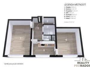 Prodej bytu 2+1, Rohatec, Vítězná, 52 m2