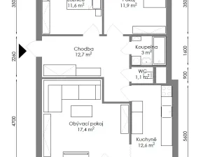 Prodej bytu 3+1, Jihlava, Srázná, 78 m2