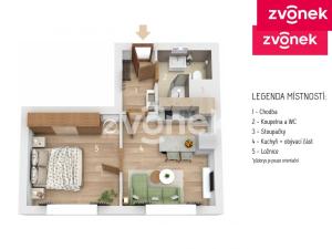 Prodej bytu 1+1, Zlín, 2. května, 34 m2