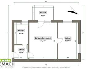 Prodej bytu 2+kk, Buchlovice, V Lúčkách, 50 m2