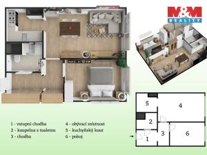 Prodej bytu 2+kk, Praha - Bohnice, Ratibořská, 42 m2