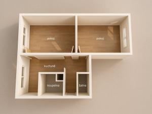 Prodej bytu 2+1, Chomutov, Bezručova, 67 m2