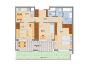 Prodej bytu 3+1, Praha, Bessemerova, 75 m2