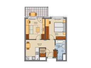 Prodej bytu 2+1, Praha, Bessemerova, 54 m2